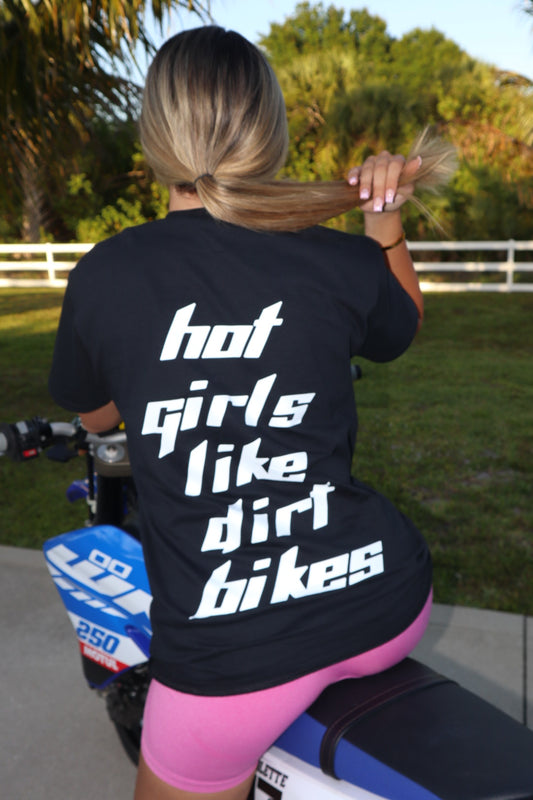 Hot Girls Like Dirt Bikes Cotton T-Shirt